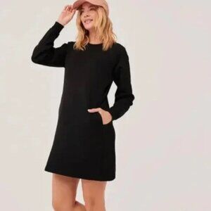 Pact Courtside Sweatshirt Dress in Black size XXL